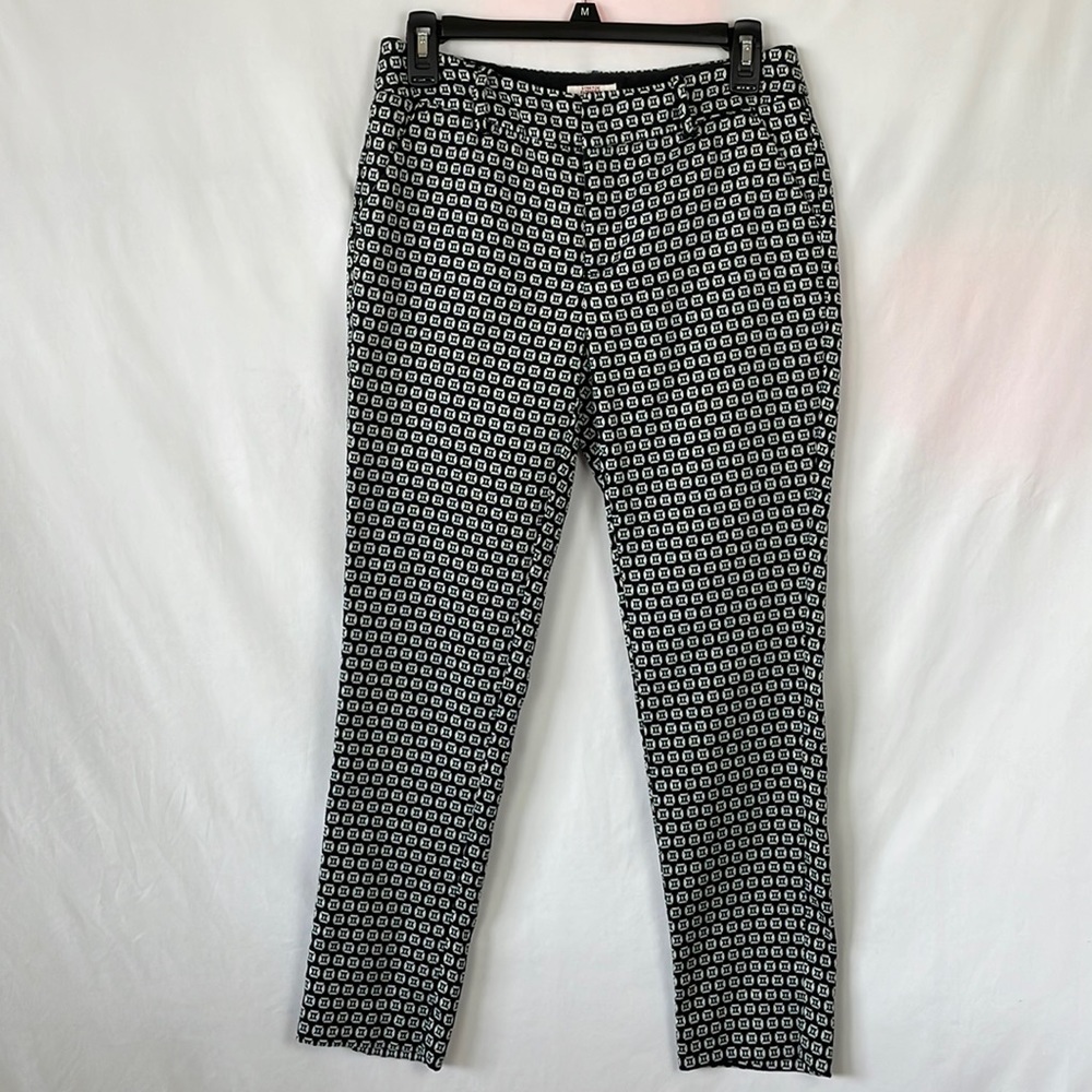 Merona Black with Blue Textured Classic Ankle Trousers - Size 2